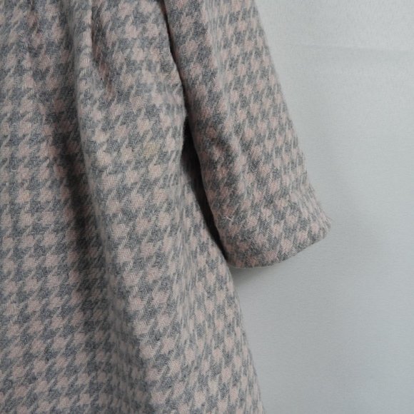 C740 Jillian's Closet Gray and Pink Houndstooth Coat and Dress - Picture 4 of 14